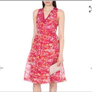 Whistles WATERCOLOUR ORGANZA DRESS size 2